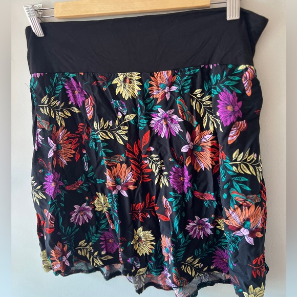 Marie C Made in Montreal Floral Black Skirt L - Picture 4 of 9